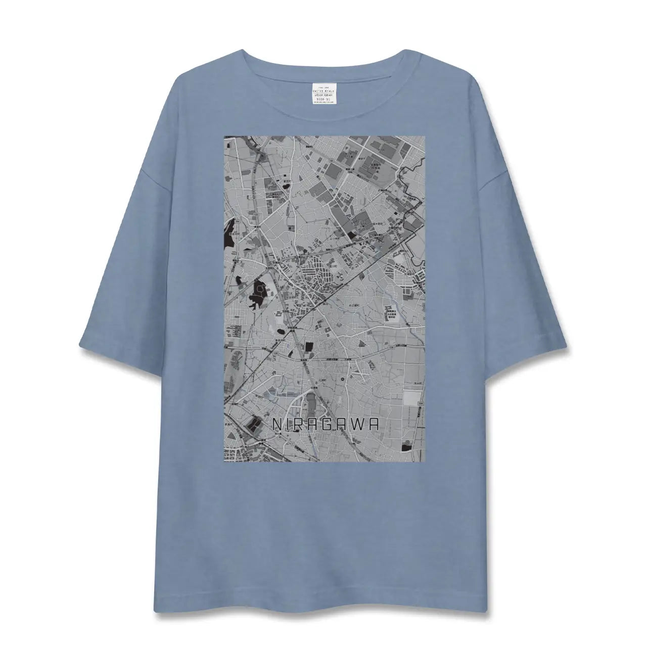 【韮川（群馬県）】地図柄ビッグシルエットTシャツ