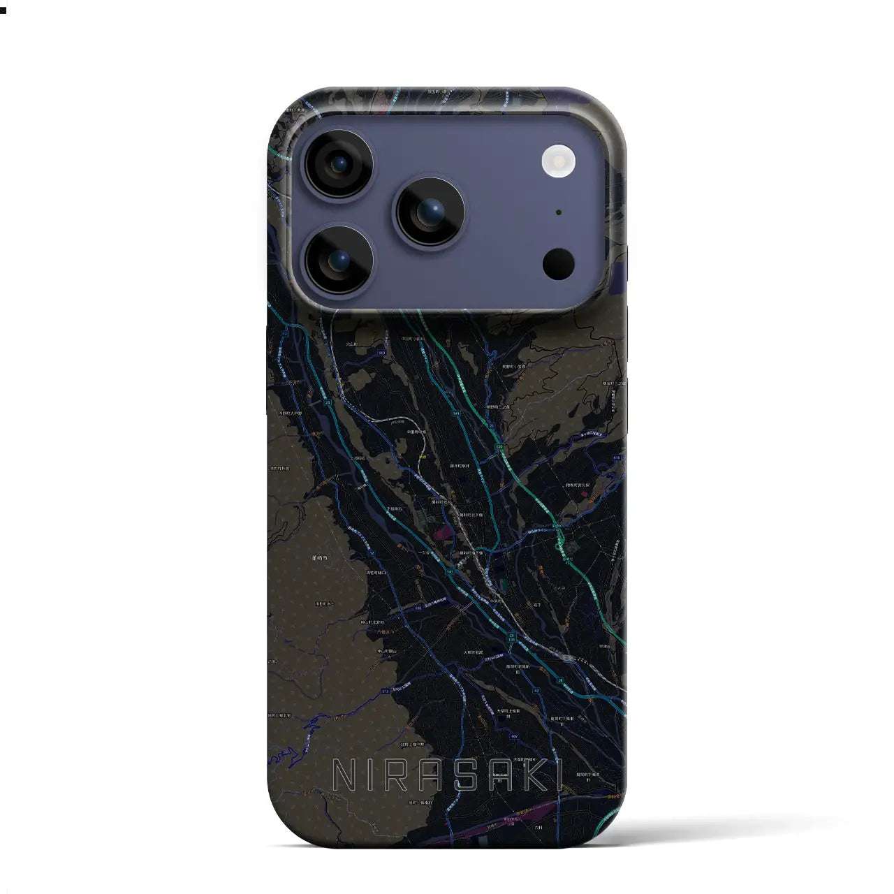 【韮崎（山梨県）】地図柄iPhoneケース（バックカバータイプ）