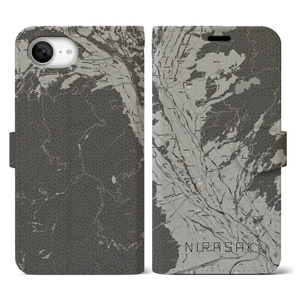 【韮崎（山梨県）】地図柄iPhoneケース（手帳タイプ）