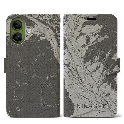 【韮崎（山梨県）】地図柄iPhoneケース（手帳タイプ）