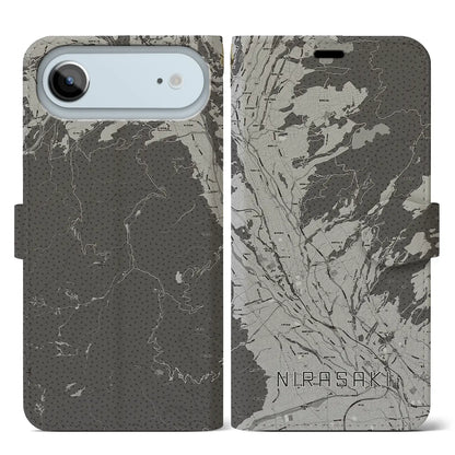 【韮崎（山梨県）】地図柄iPhoneケース（手帳タイプ）