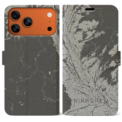 【韮崎（山梨県）】地図柄iPhoneケース（手帳タイプ）