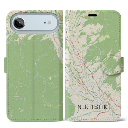 【韮崎（山梨県）】地図柄iPhoneケース（手帳タイプ）