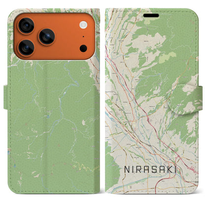 【韮崎（山梨県）】地図柄iPhoneケース（手帳タイプ）