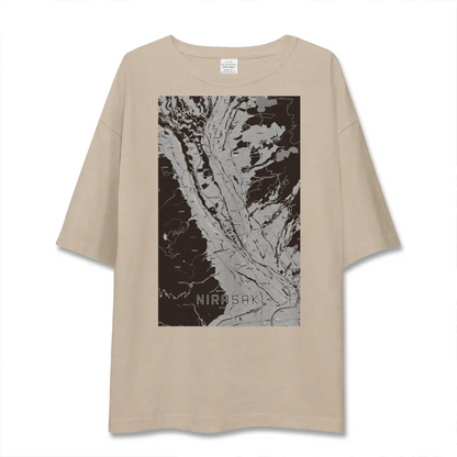 【韮崎（山梨県）】地図柄ビッグシルエットTシャツ