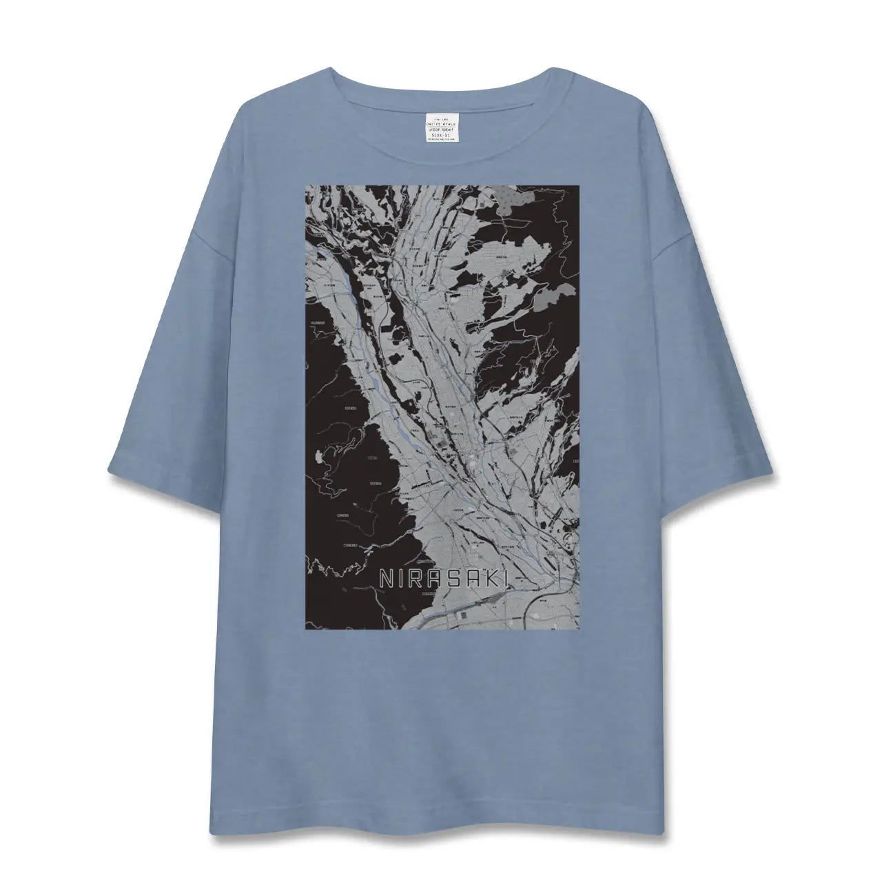 【韮崎（山梨県）】地図柄ビッグシルエットTシャツ