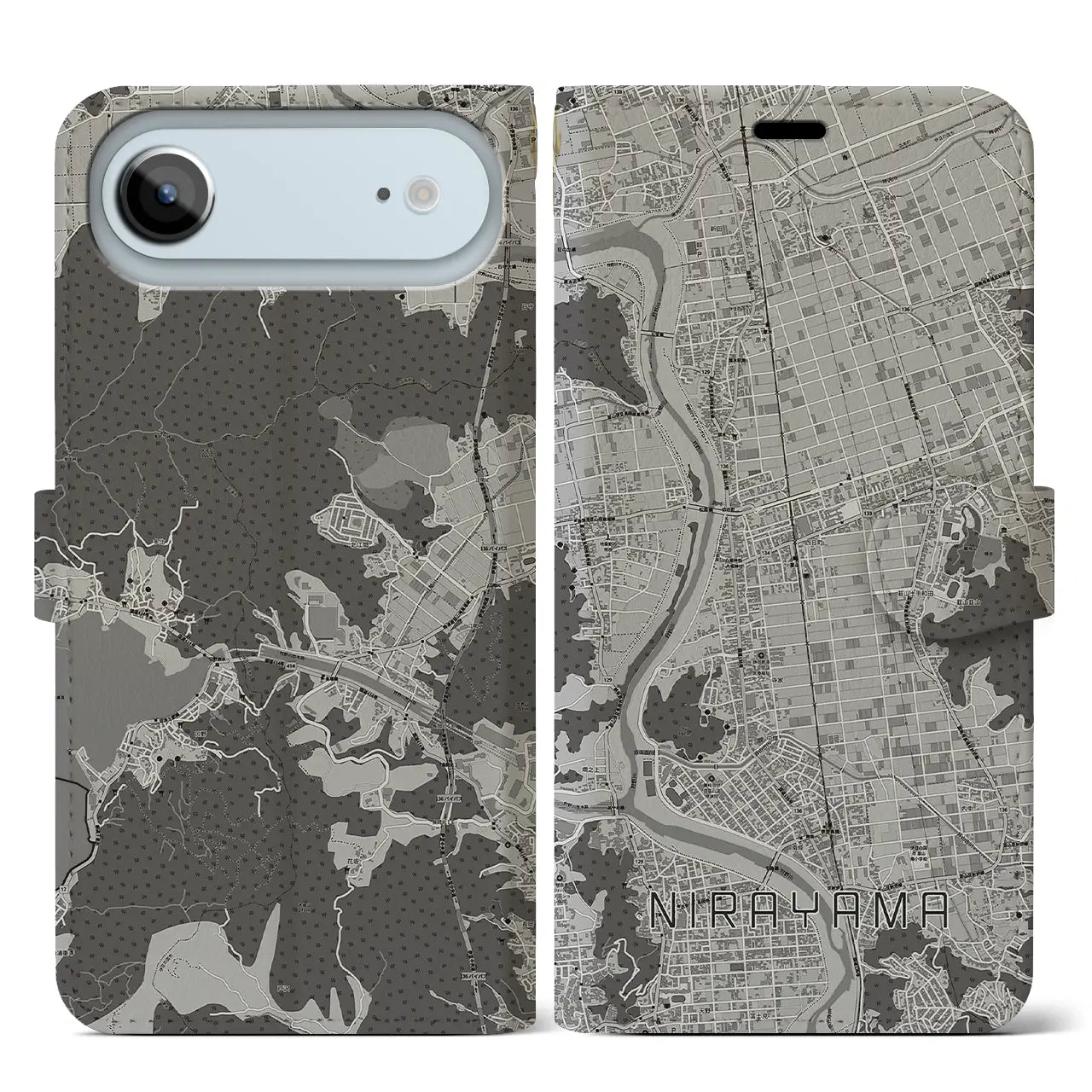 【韮山（静岡県）】地図柄iPhoneケース（手帳タイプ）