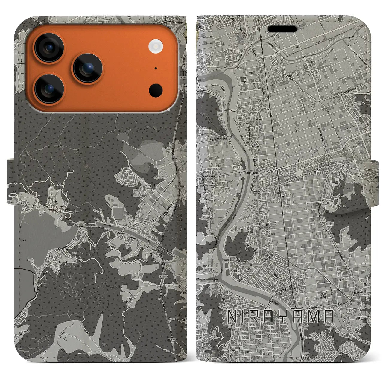 【韮山（静岡県）】地図柄iPhoneケース（手帳タイプ）