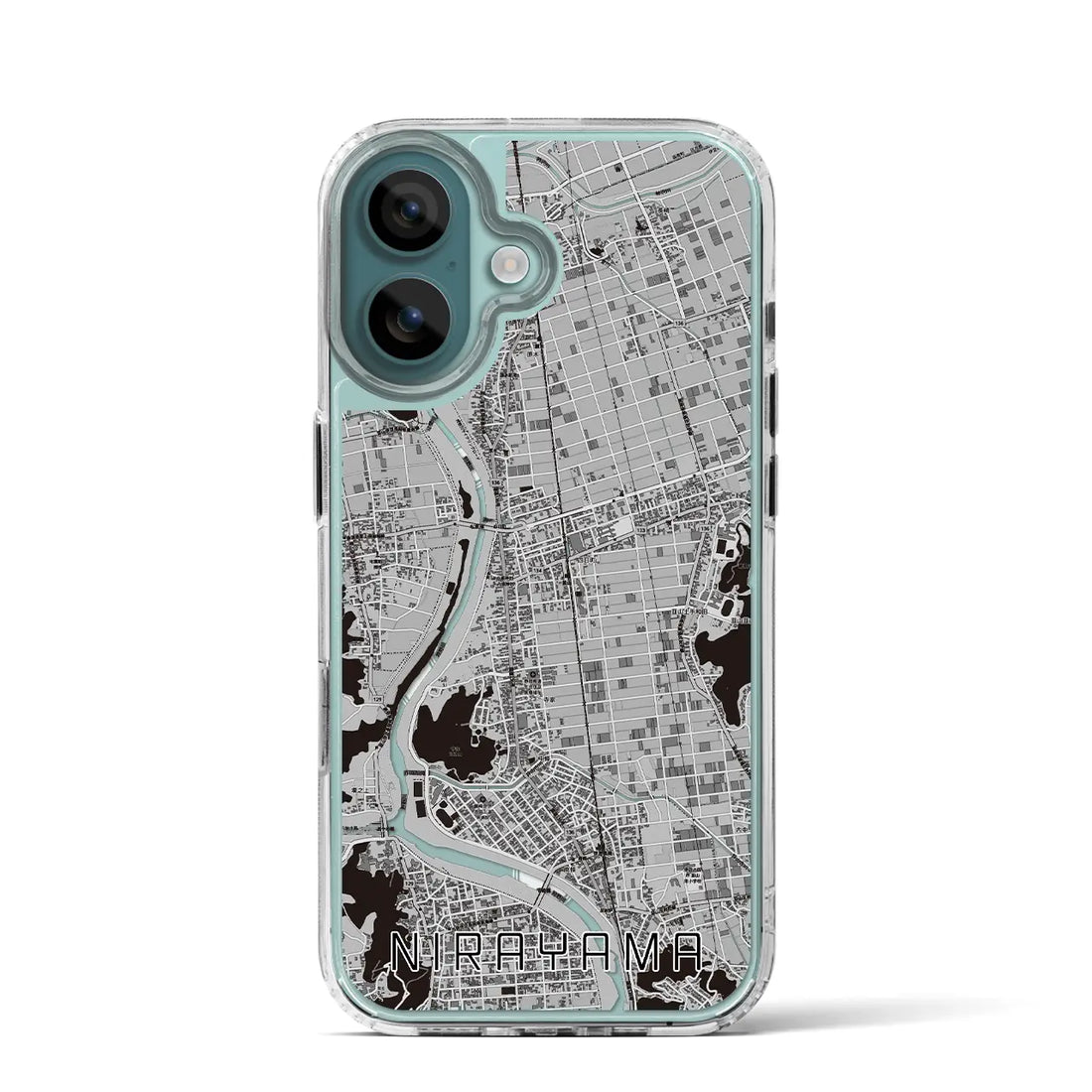 【韮山（静岡県）】地図柄iPhoneケース（MagSafeタイプ）モノトーン・iPhone 16 Pro 用