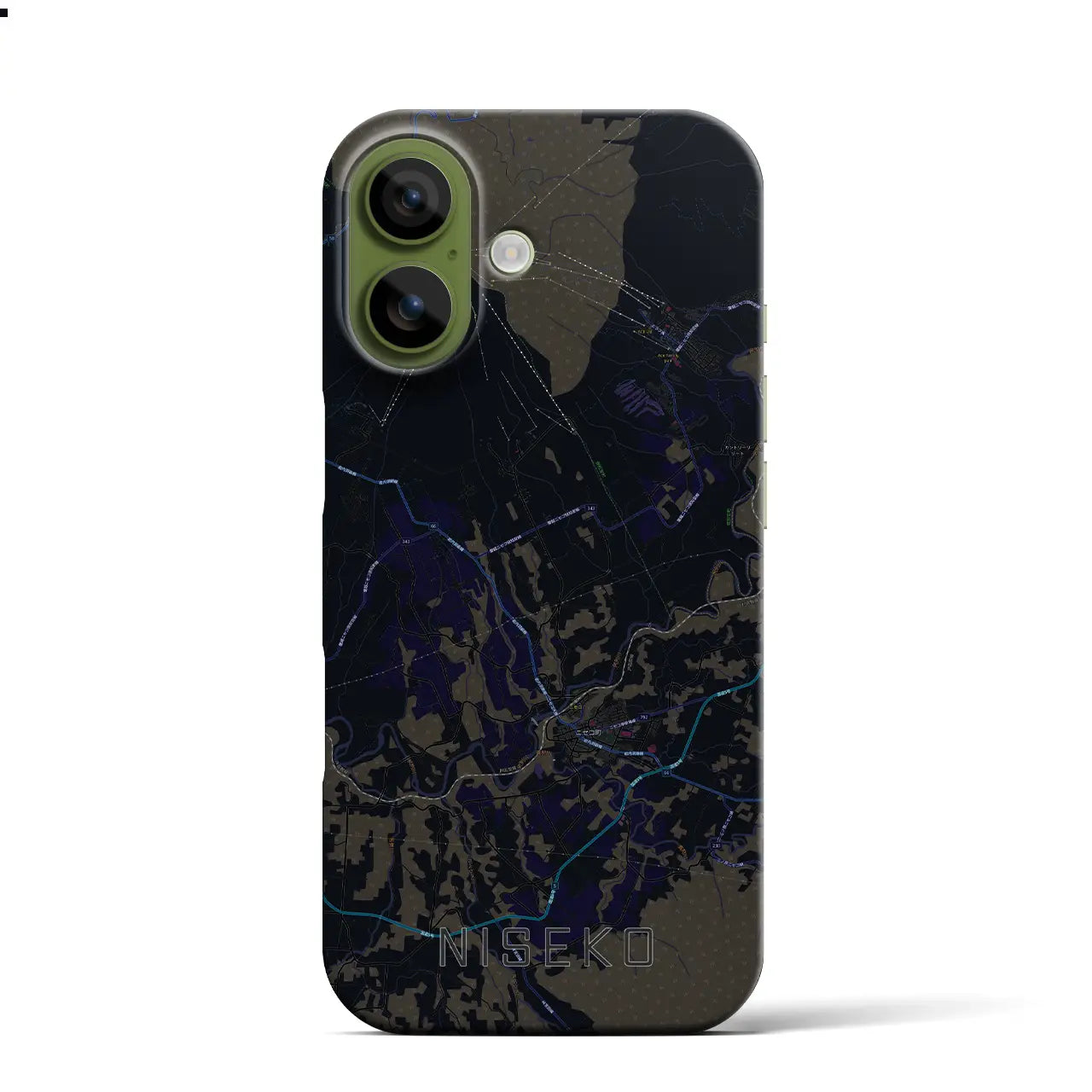 【ニセコ（北海道）】地図柄iPhoneケース（バックカバータイプ）