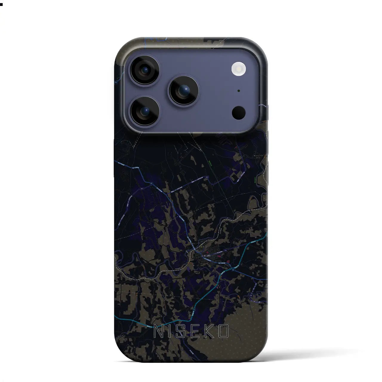 【ニセコ（北海道）】地図柄iPhoneケース（バックカバータイプ）