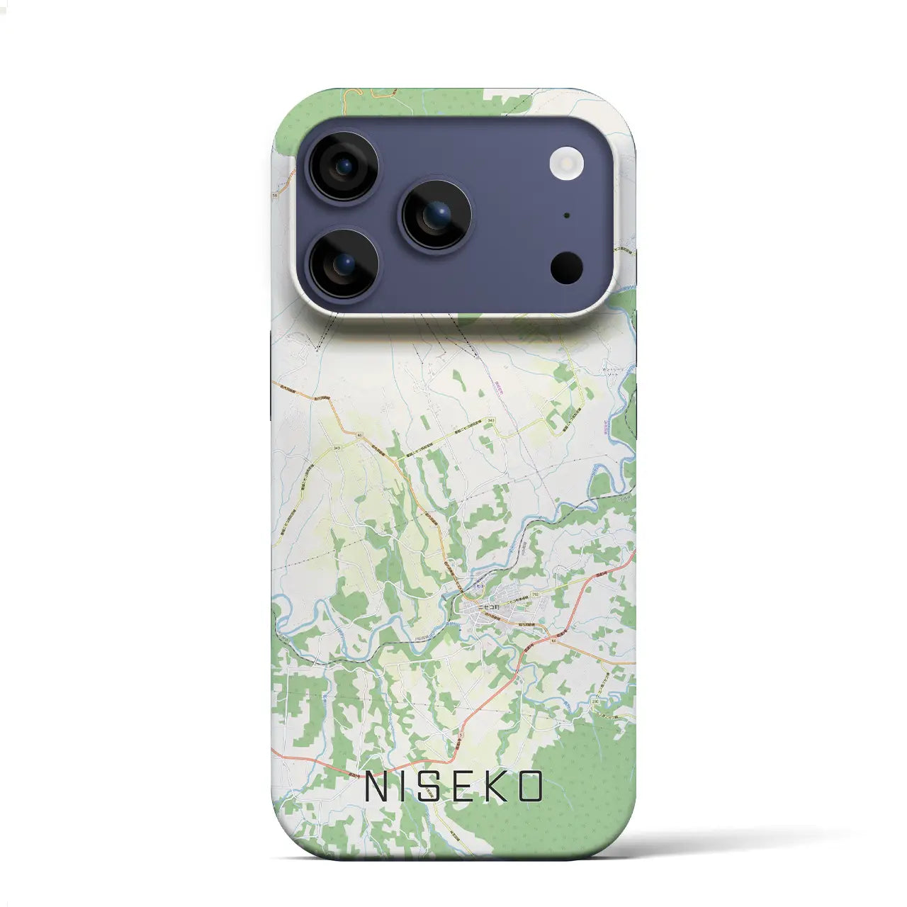 【ニセコ（北海道）】地図柄iPhoneケース（バックカバータイプ）