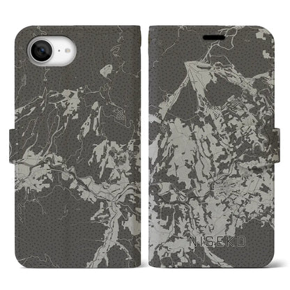 【ニセコ（北海道）】地図柄iPhoneケース（手帳タイプ）