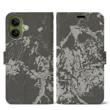 【ニセコ（北海道）】地図柄iPhoneケース（手帳タイプ）