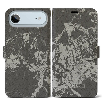 【ニセコ（北海道）】地図柄iPhoneケース（手帳タイプ）