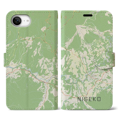 【ニセコ（北海道）】地図柄iPhoneケース（手帳タイプ）