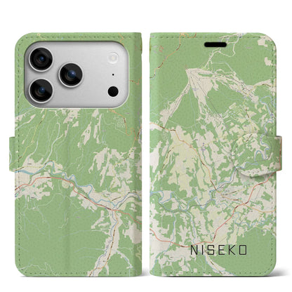 【ニセコ（北海道）】地図柄iPhoneケース（手帳タイプ）