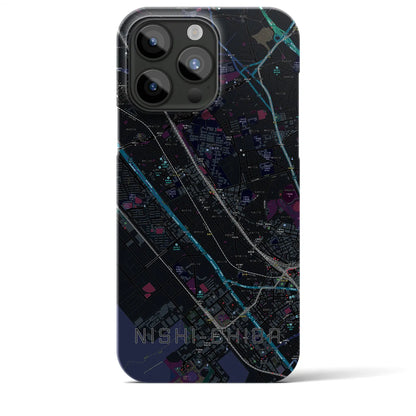 【西千葉（千葉県）】地図柄iPhoneケース（バックカバータイプ）