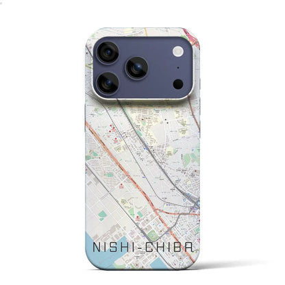 【西千葉（千葉県）】地図柄iPhoneケース（バックカバータイプ）