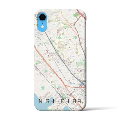 【西千葉（千葉県）】地図柄iPhoneケース（バックカバータイプ）