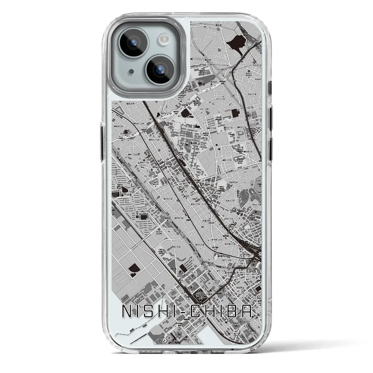 【西千葉（千葉県）】地図柄iPhoneケース（MagSafeタイプ）