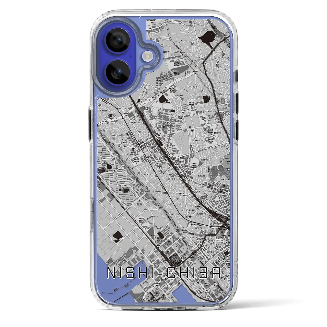 【西千葉（千葉県）】地図柄iPhoneケース（MagSafeタイプ）