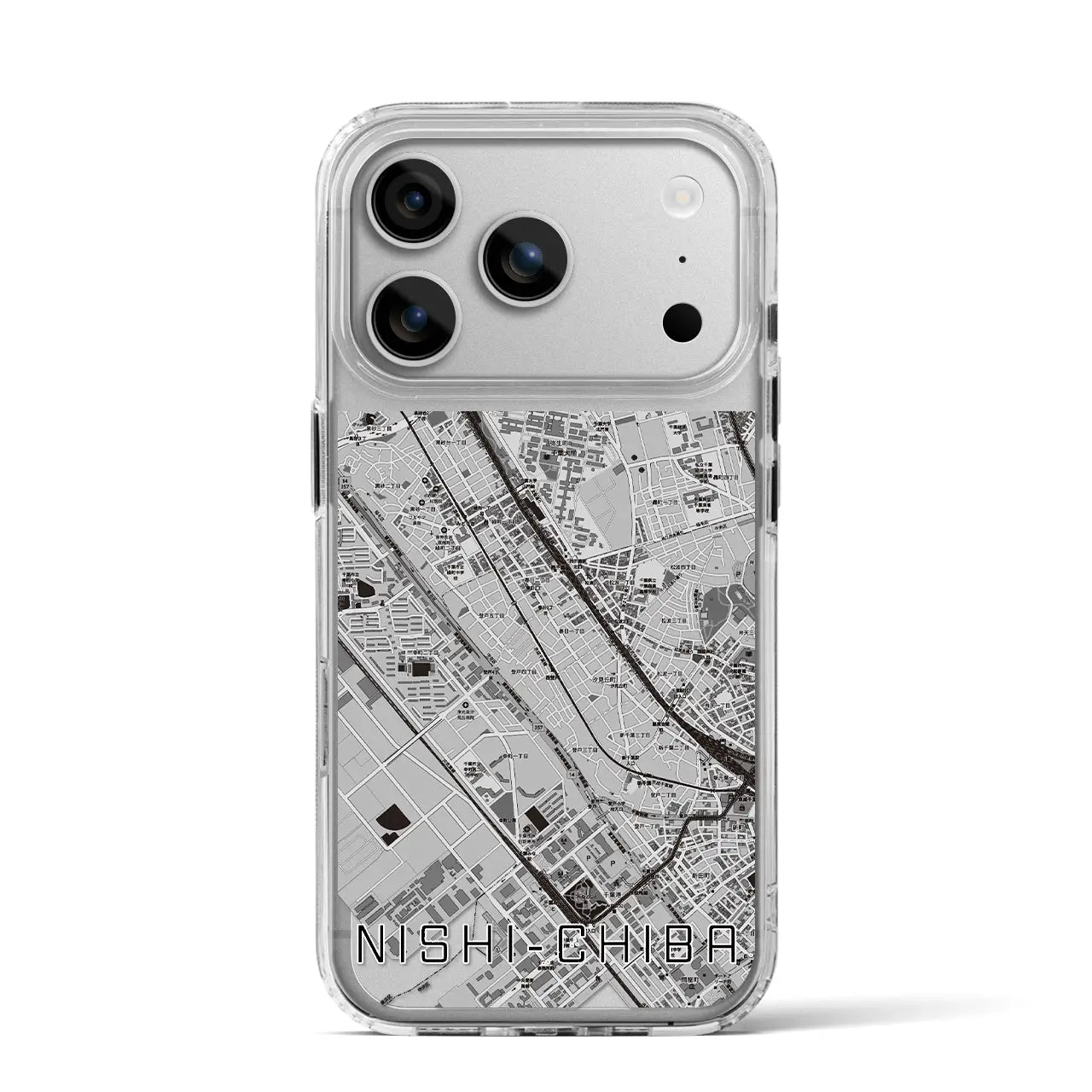 【西千葉（千葉県）】地図柄iPhoneケース（MagSafeタイプ）