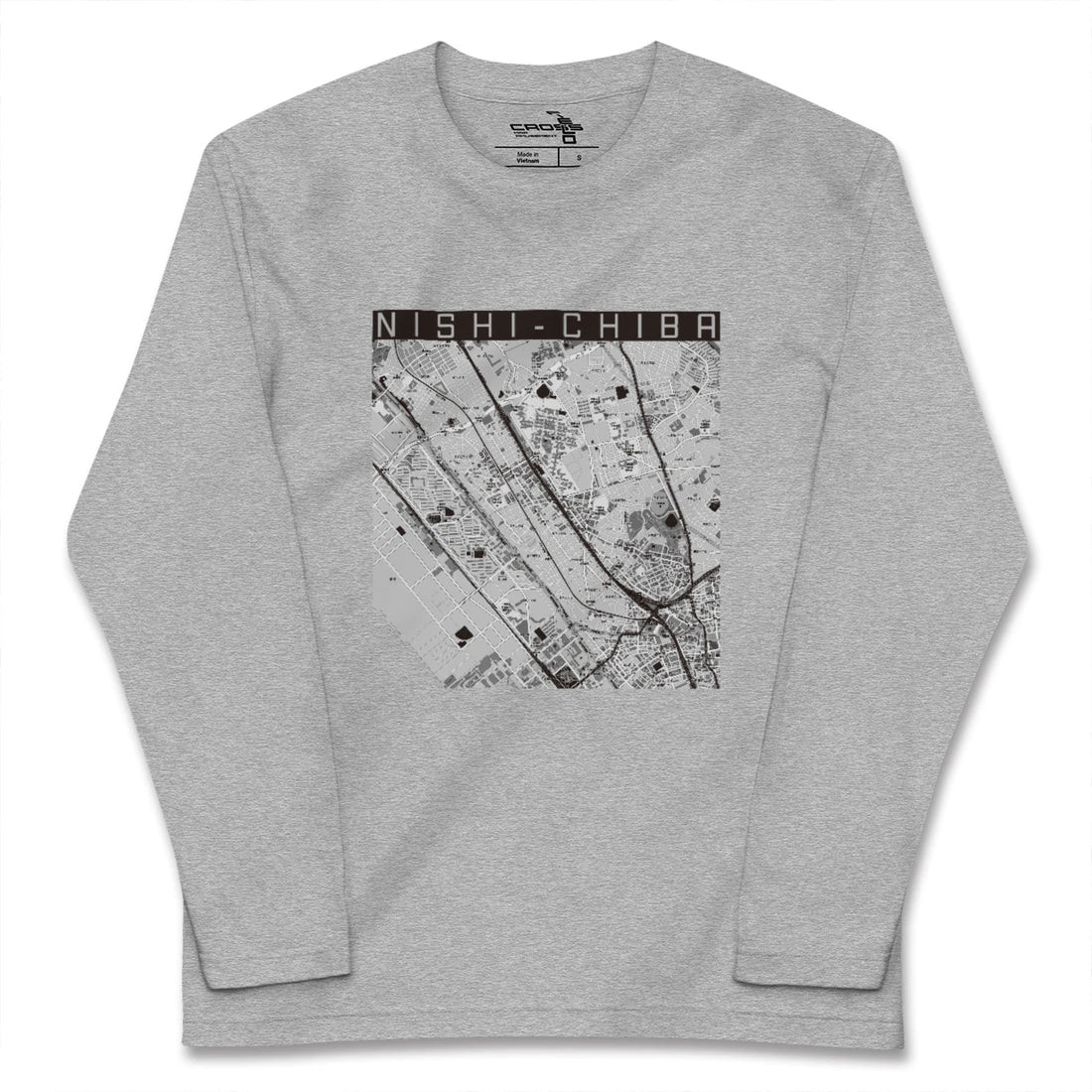 【西千葉（千葉県）】地図柄ロングスリーブTシャツ