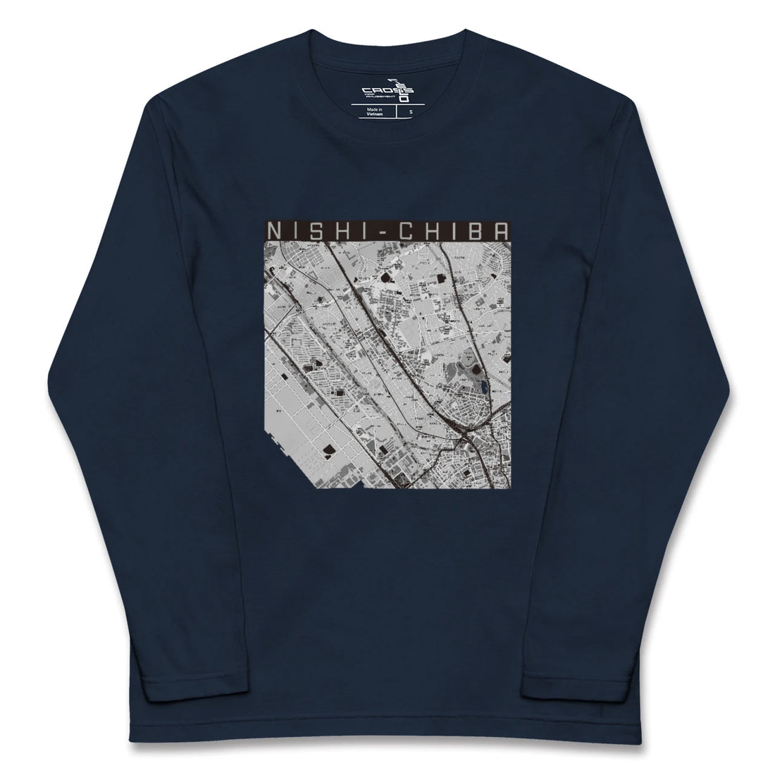 【西千葉（千葉県）】地図柄ロングスリーブTシャツ