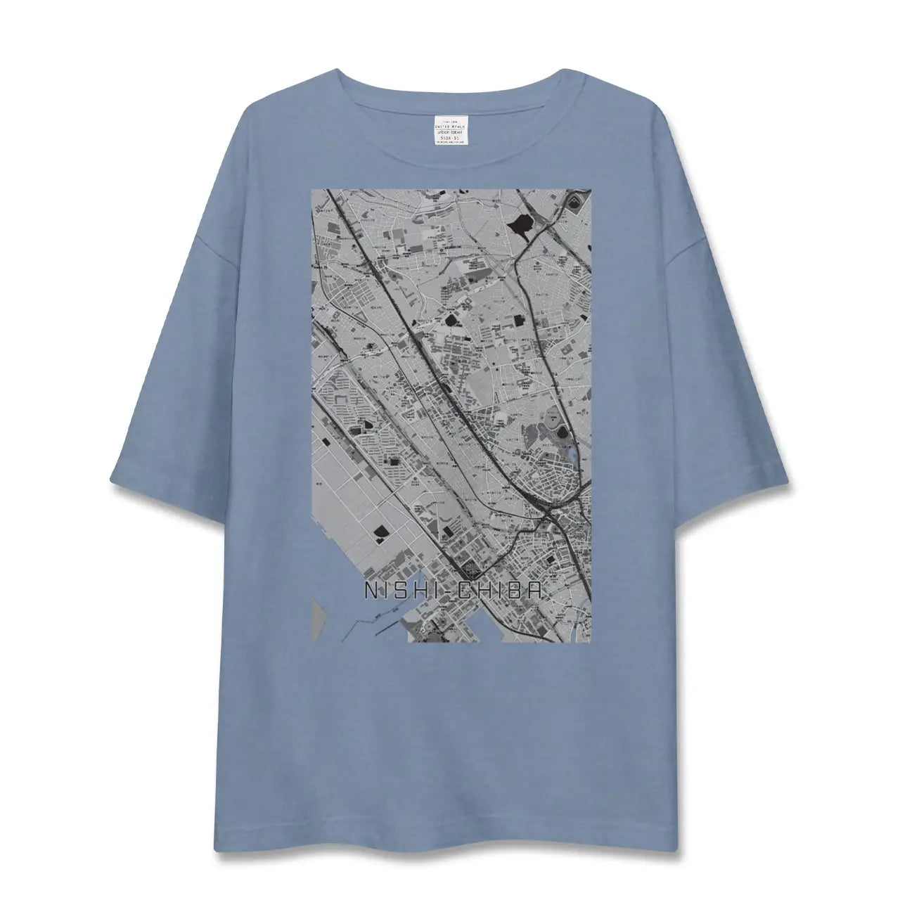 【西千葉（千葉県）】地図柄ビッグシルエットTシャツ