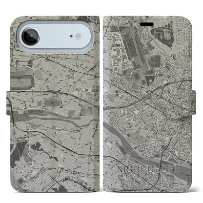 【西調布（東京都）】地図柄iPhoneケース（手帳タイプ）