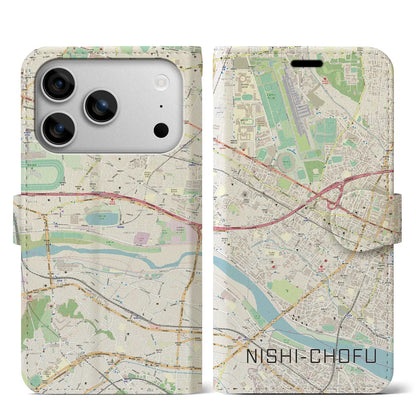 【西調布（東京都）】地図柄iPhoneケース（手帳タイプ）