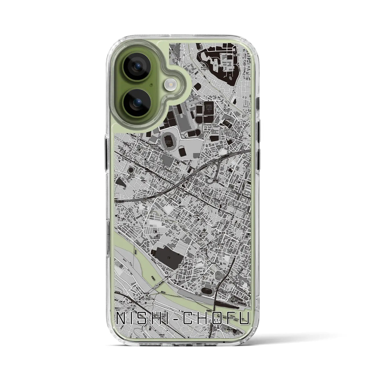 【西調布（東京都）】地図柄iPhoneケース（MagSafeタイプ）