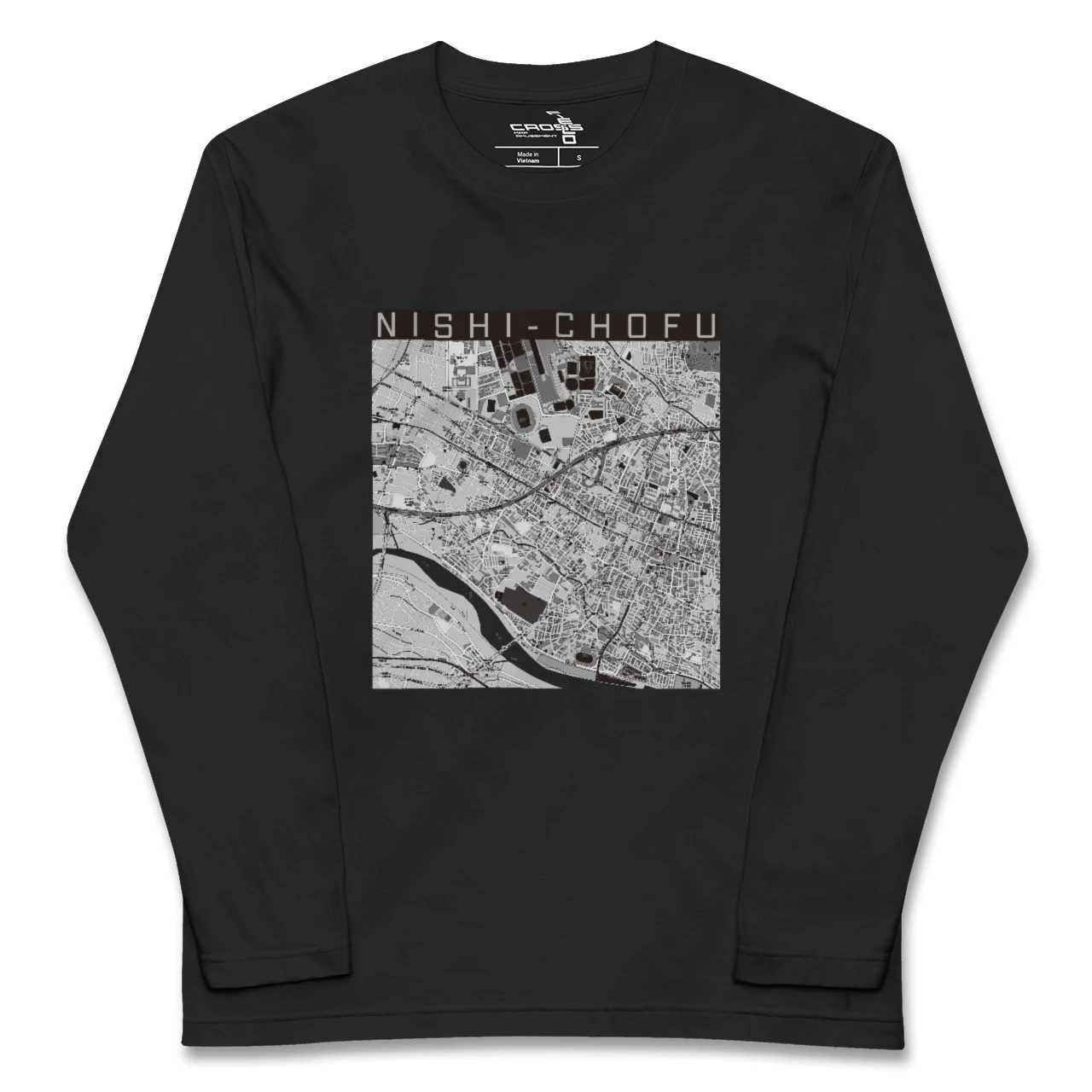 【西調布（東京都）】地図柄ロングスリーブTシャツ