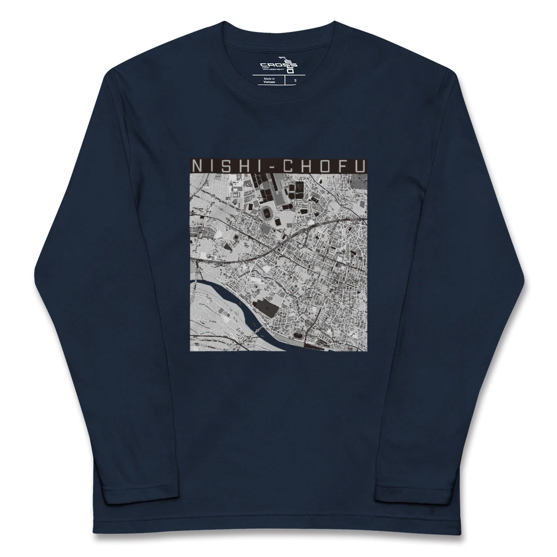 【西調布（東京都）】地図柄ロングスリーブTシャツ