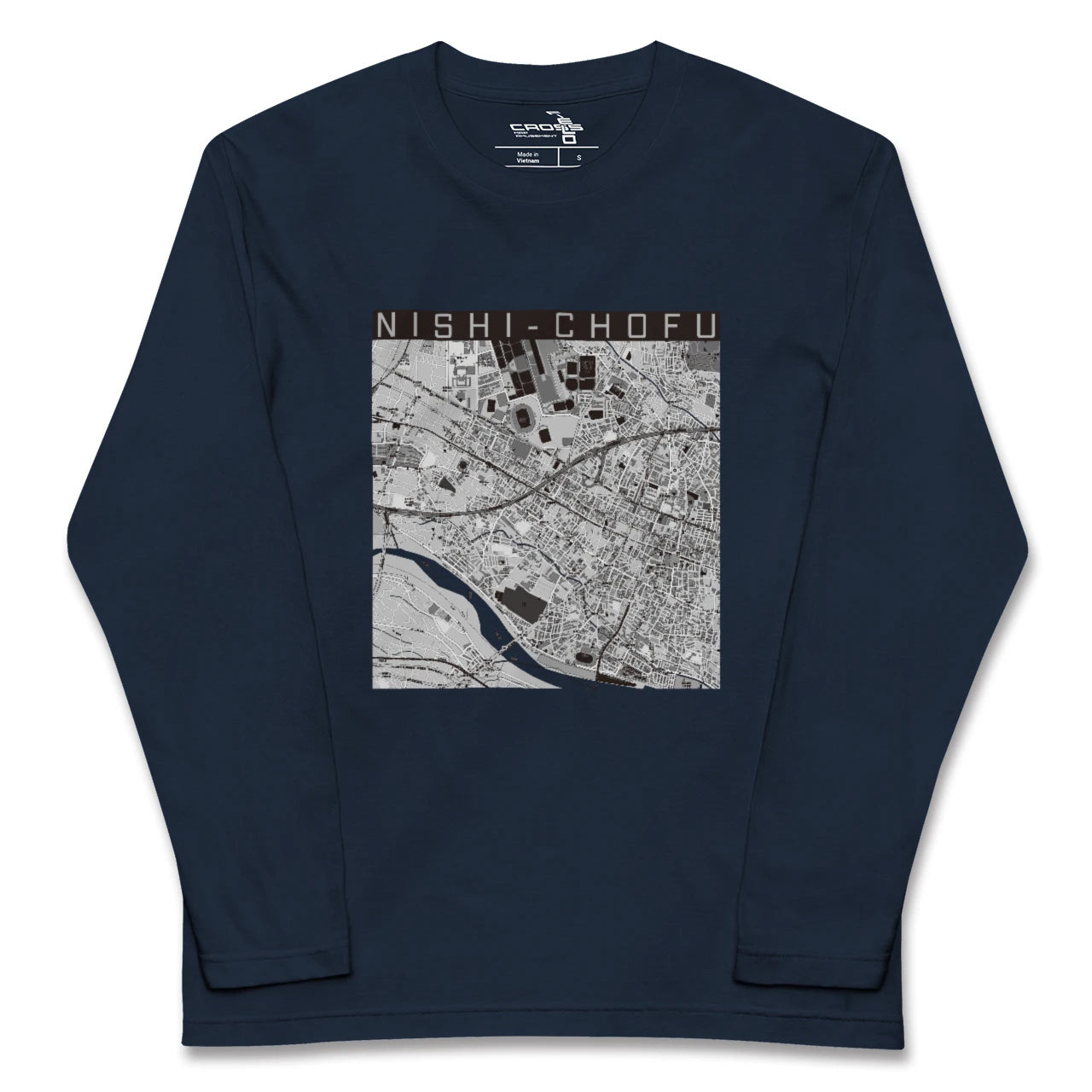 【西調布（東京都）】地図柄ロングスリーブTシャツ