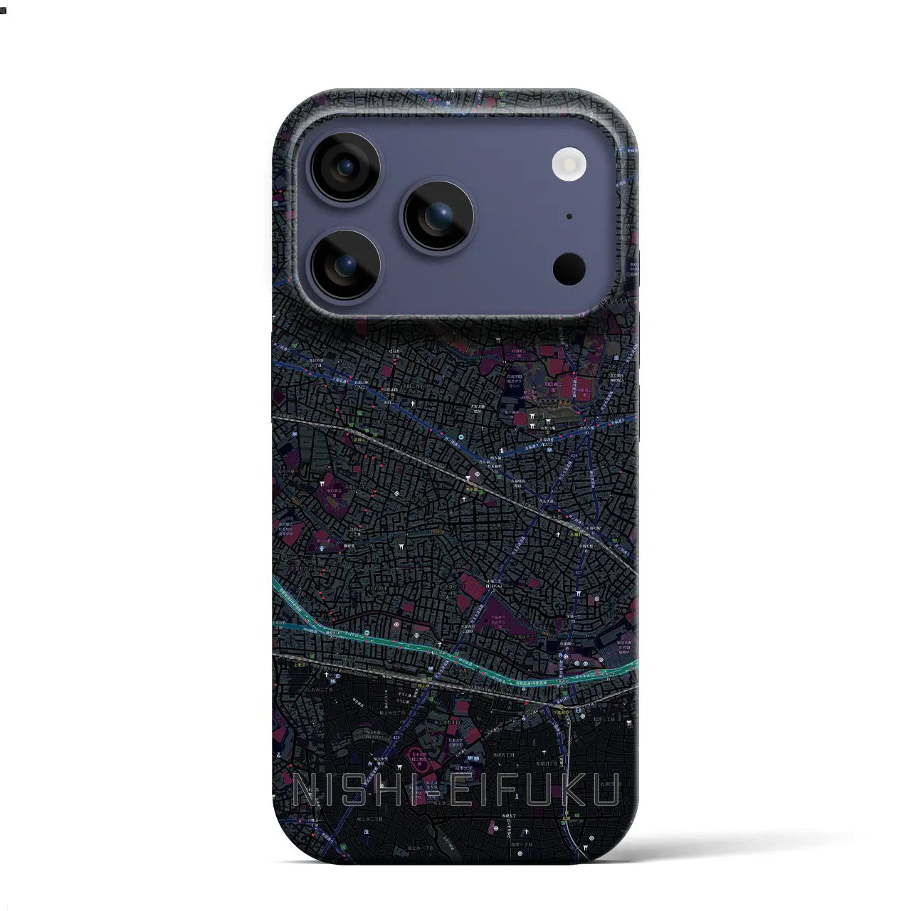 【西永福（東京都）】地図柄iPhoneケース（バックカバータイプ）