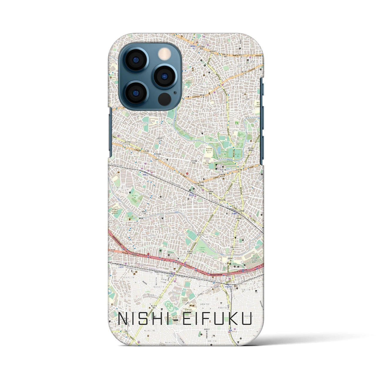 【西永福（東京都）】地図柄iPhoneケース（バックカバータイプ）