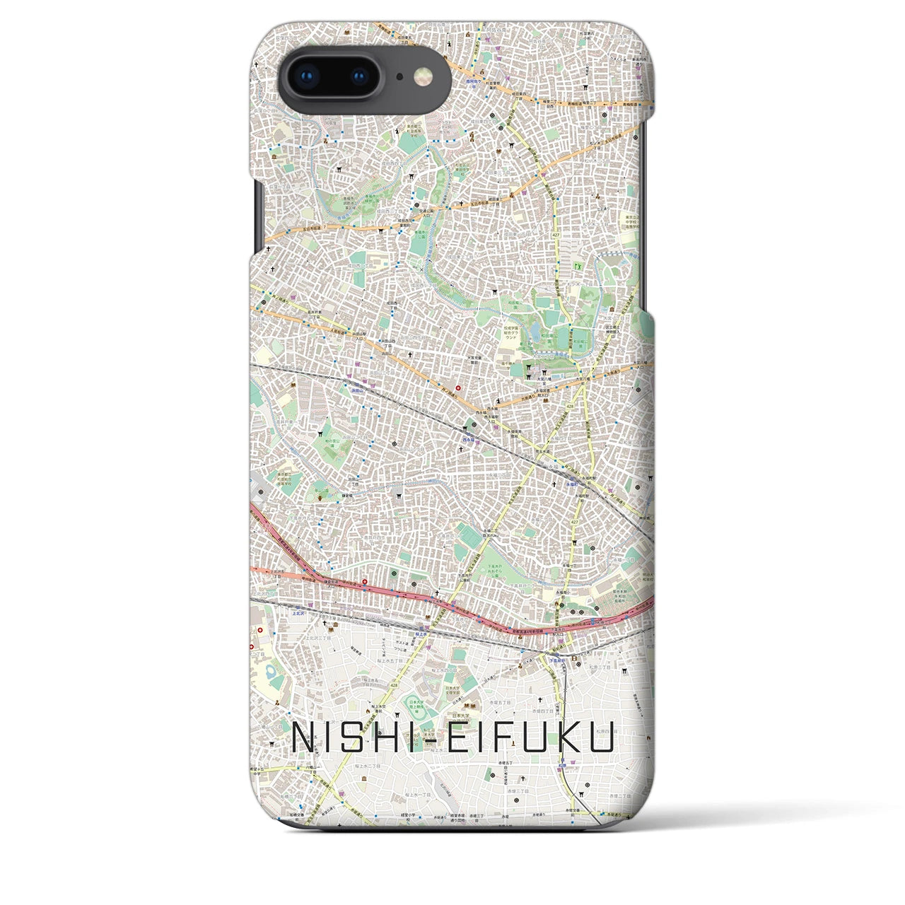 【西永福（東京都）】地図柄iPhoneケース（バックカバータイプ）