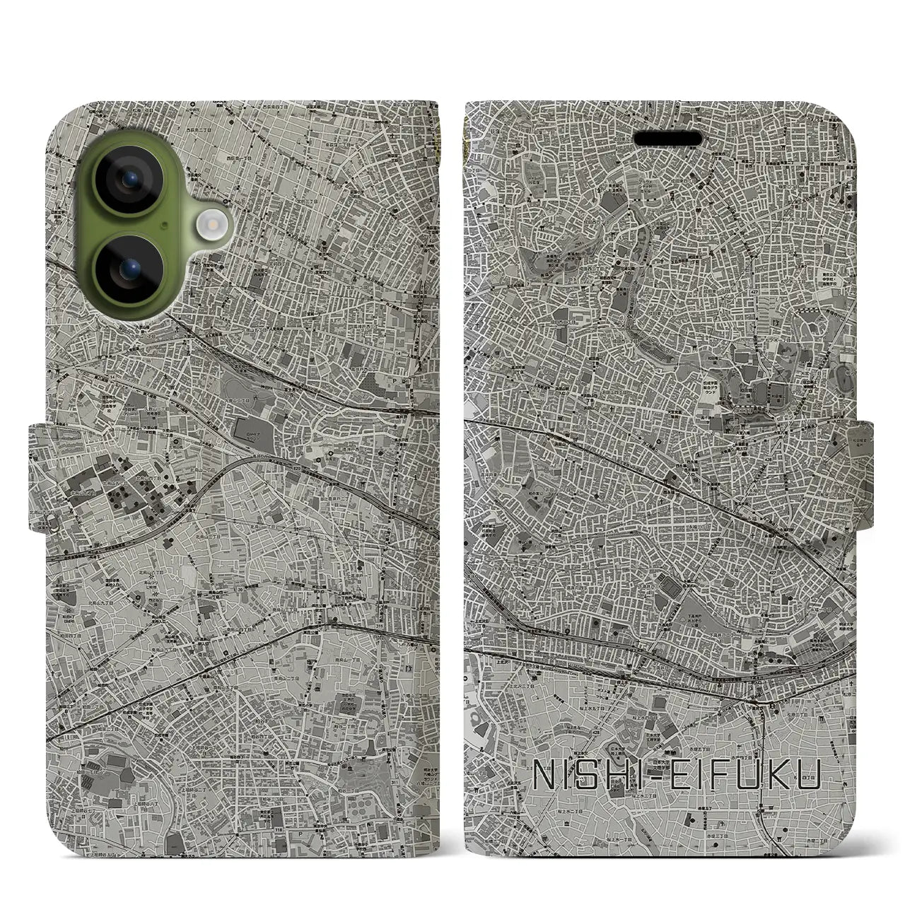 【西永福（東京都）】地図柄iPhoneケース（手帳タイプ）