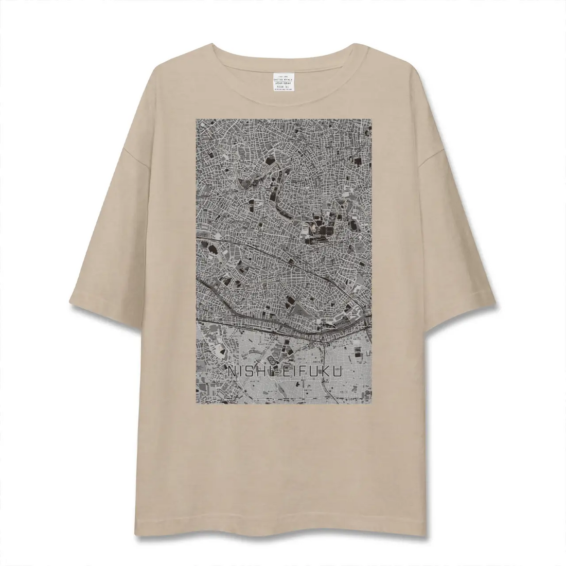【西永福（東京都）】地図柄ビッグシルエットTシャツ