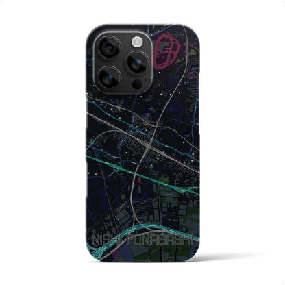 【西船橋（千葉県）】地図柄iPhoneケース（バックカバータイプ）