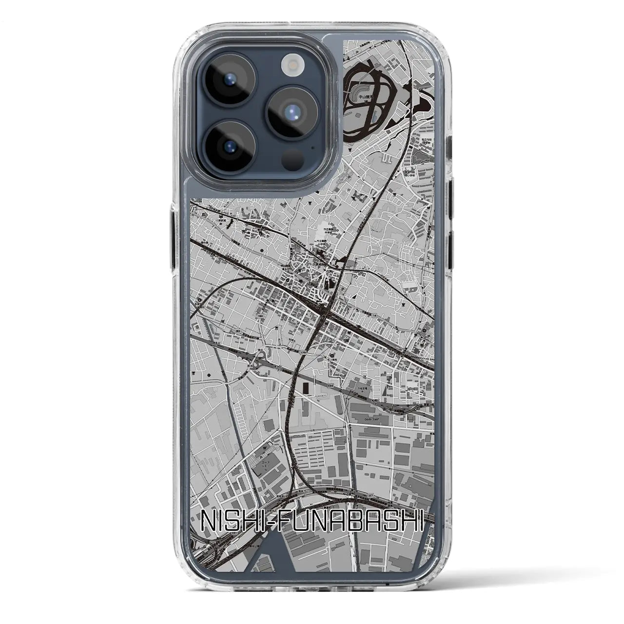 【西船橋（千葉県）】地図柄iPhoneケース（MagSafeタイプ）