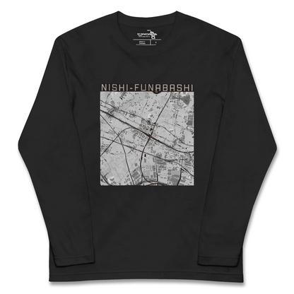 【西船橋（千葉県）】地図柄ロングスリーブTシャツ