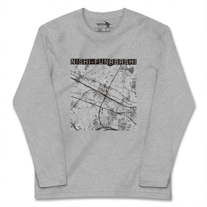 【西船橋（千葉県）】地図柄ロングスリーブTシャツ