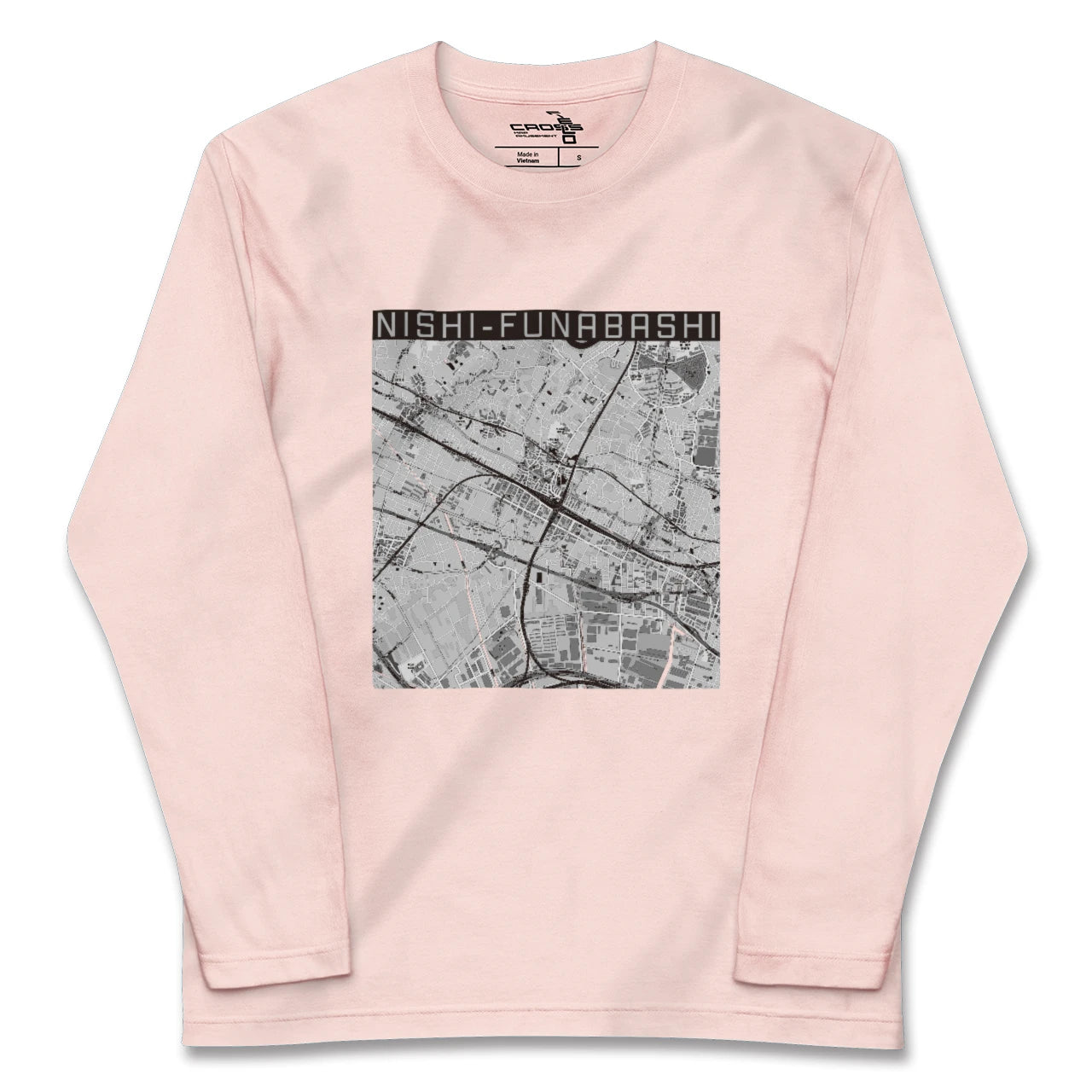 【西船橋（千葉県）】地図柄ロングスリーブTシャツ