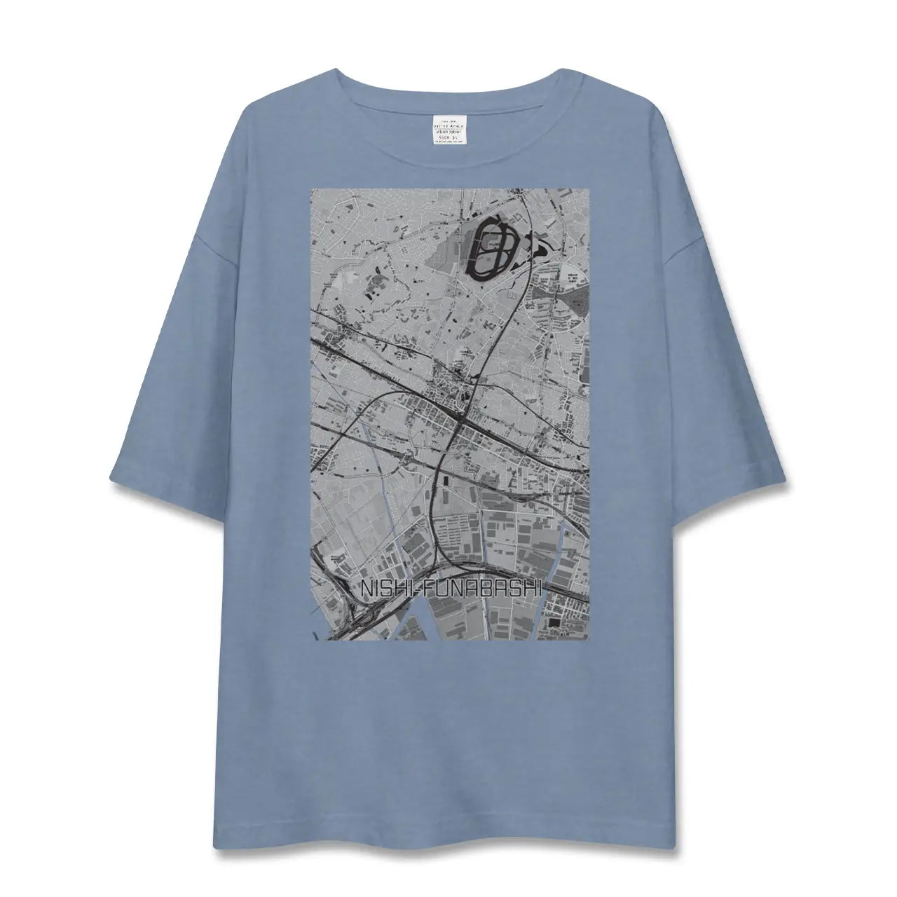 【西船橋（千葉県）】地図柄ビッグシルエットTシャツ