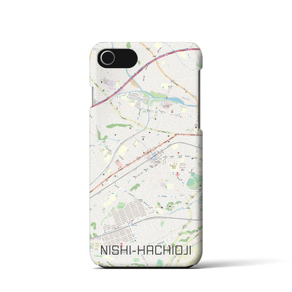 【西八王子（東京都）】地図柄iPhoneケース（バックカバータイプ）