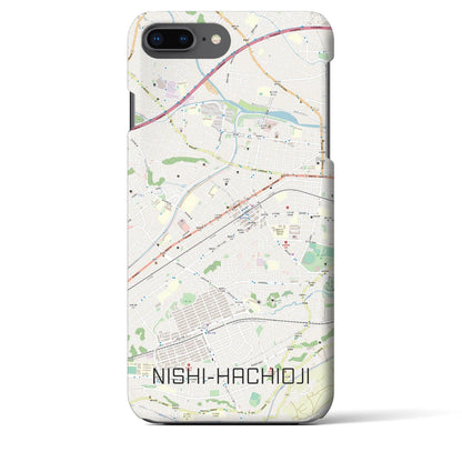【西八王子（東京都）】地図柄iPhoneケース（バックカバータイプ）