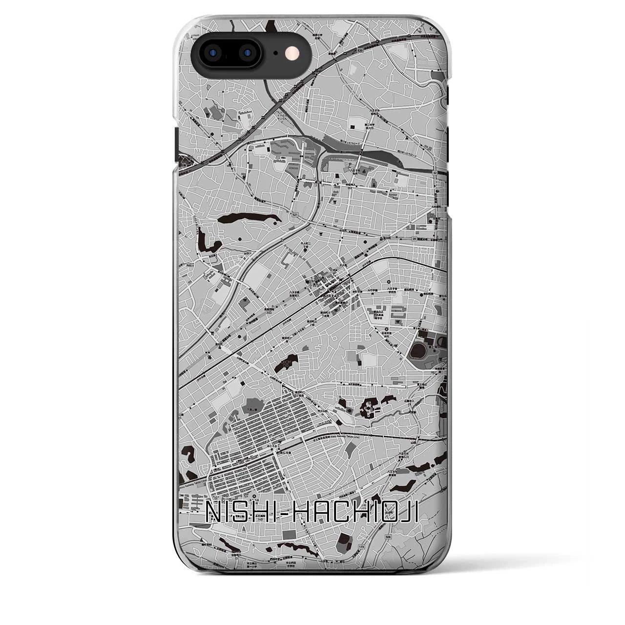 【西八王子（東京都）】地図柄iPhoneケース（クリアタイプ）
